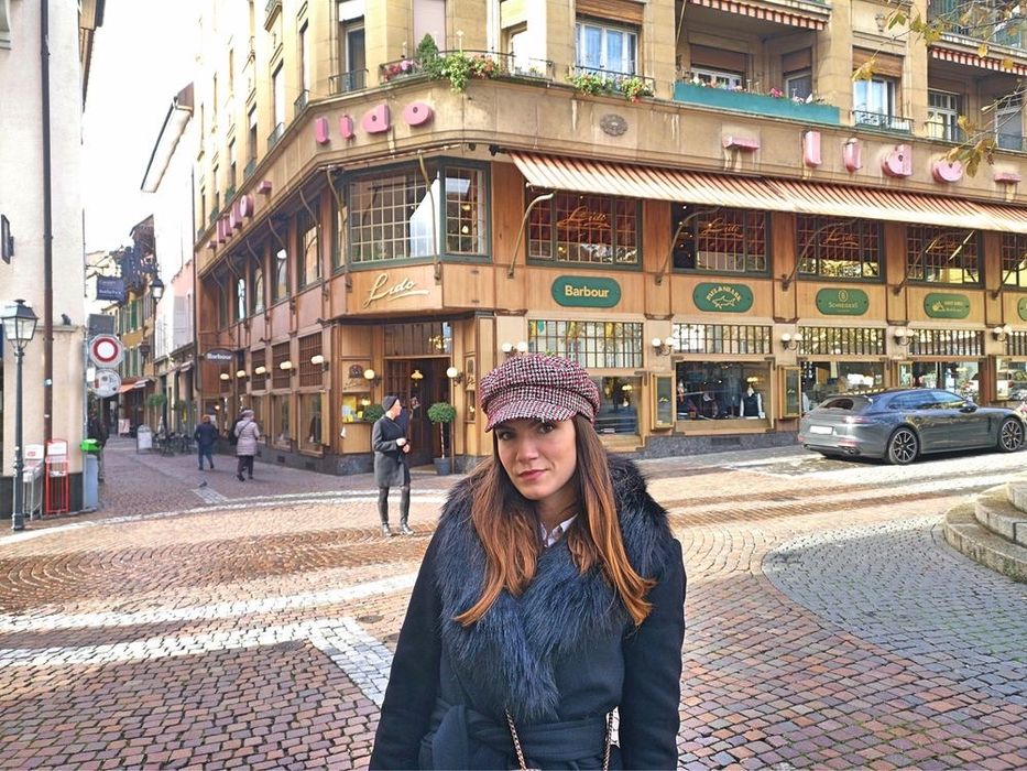 Zara вълнено палто с пухена яка и колан