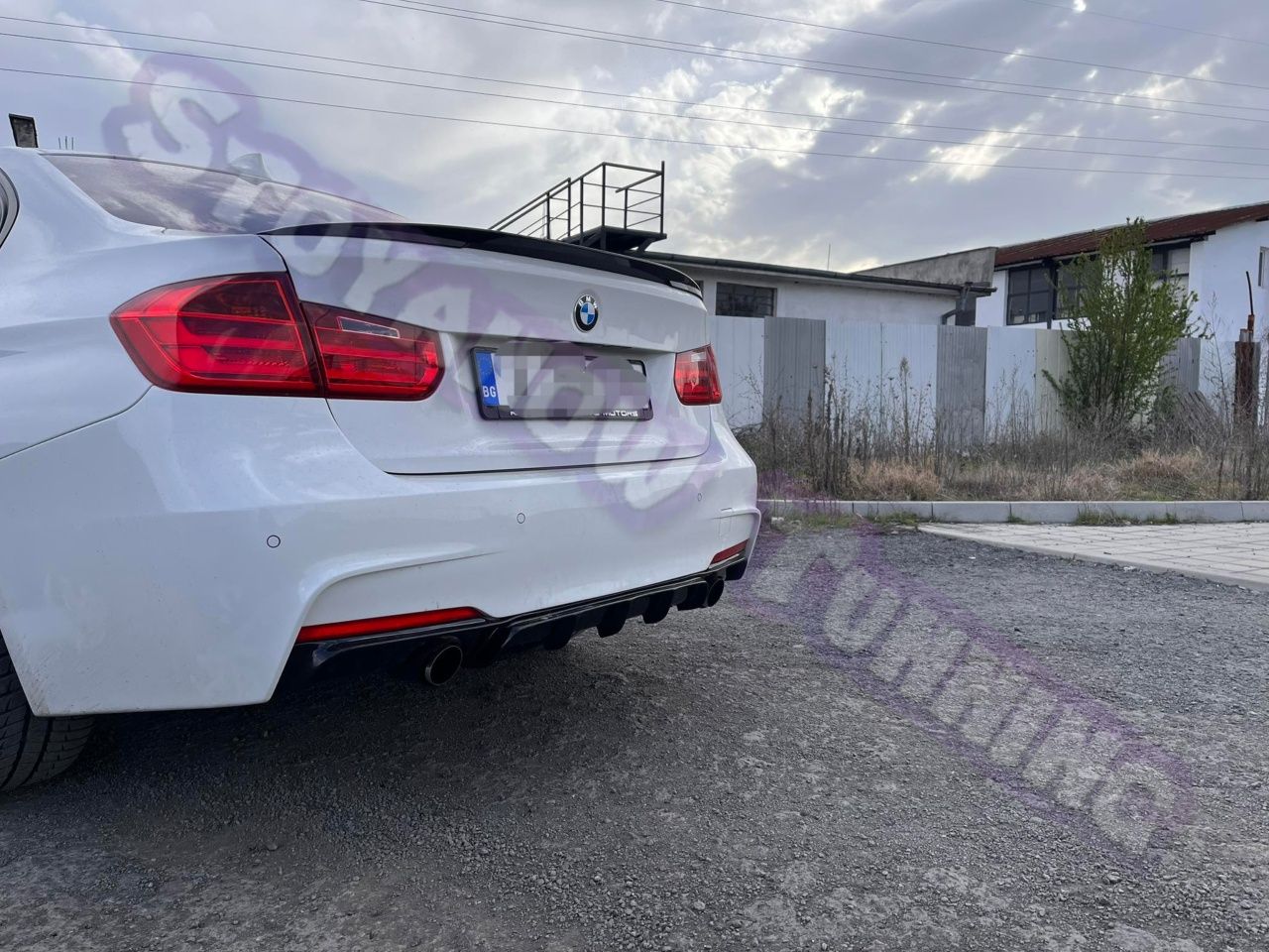 Дифузьор / Добавка за задна броня за БМВ Ф30 Ф31/ BMW F30 F31 Diffuser