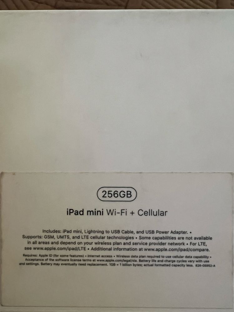 iPad mini 5 Wi-Fi + Cellular 256g