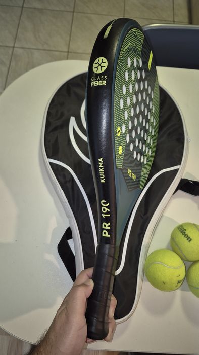 Racheta padel Kuikma PR190 Fiber Glass cu husa și Mingi padel