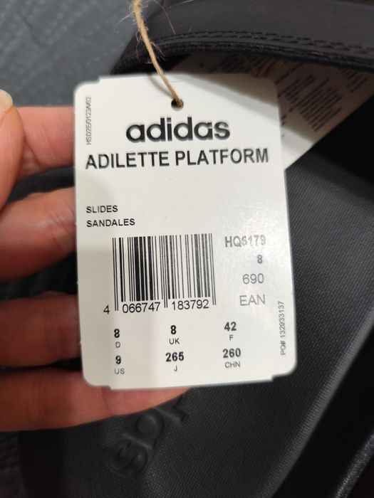 Adidas Adilette Platform, 42 номер/26,5см