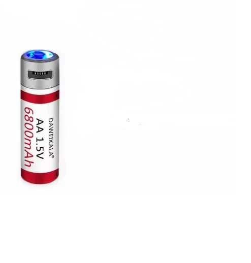 Презареждаема  Батерия АА 1,5V lithium 6800 mAh зареждане USB C
