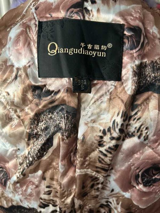 Haină de blană mov/liliachie din blană naturală – mărimea S