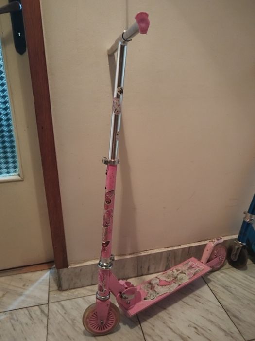 Тротинетка синя и розова