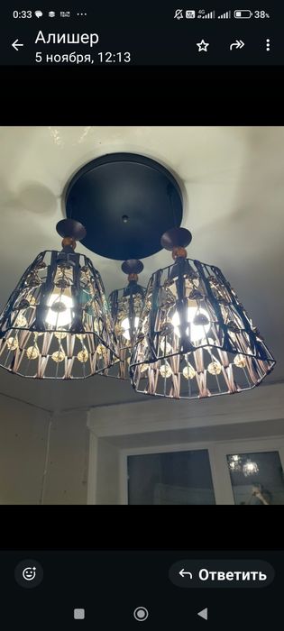 Продам люстру б у в отличном состоянии за 12000 торг