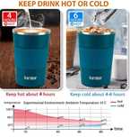 Cana termos, Coffee, Inox negru cafea ceai Smoothie