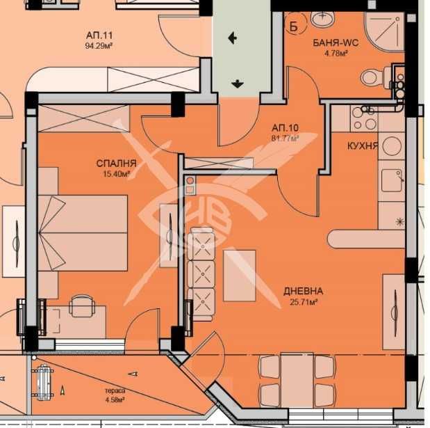 Продава се Двустаен апартамент в Бургас, Меден рудник - зона А - 81 кв.м за 889 €/кв.м - Снимка #1