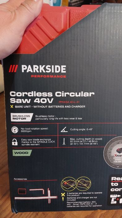 Fierastrau circular Parkside PPHKSA 40-Li A1 pe acumulator