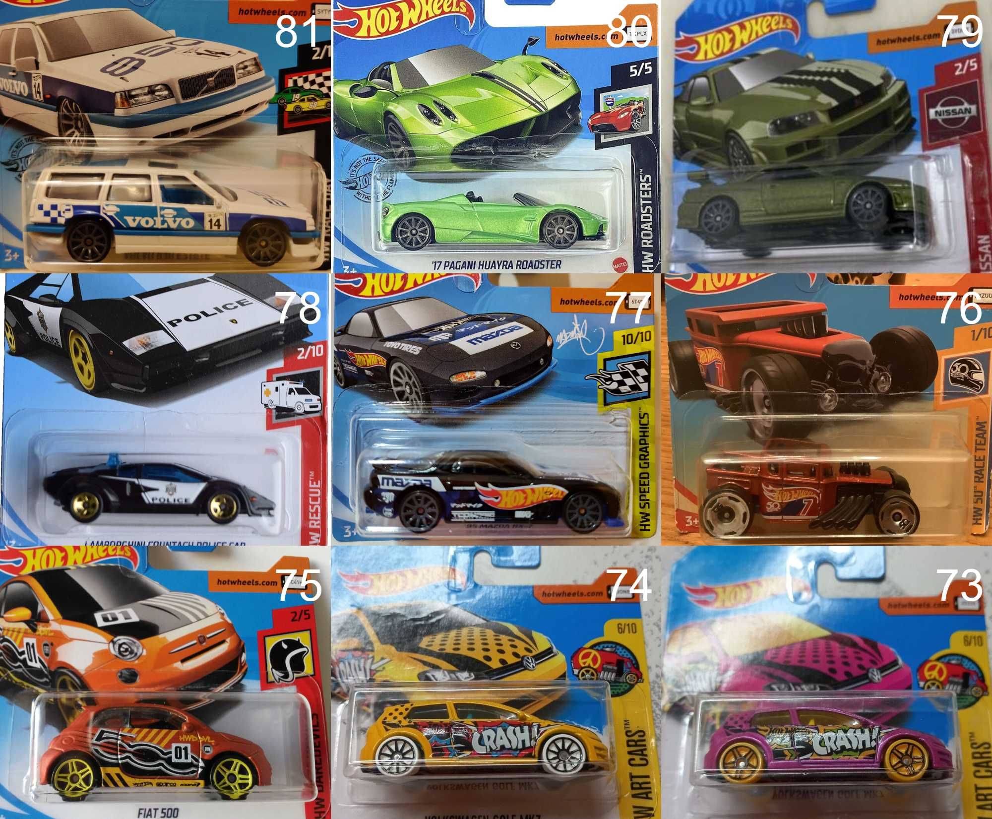 Метални колички Hot Wheels Хот Уиилс в мащаб 1:64 От различни години 2