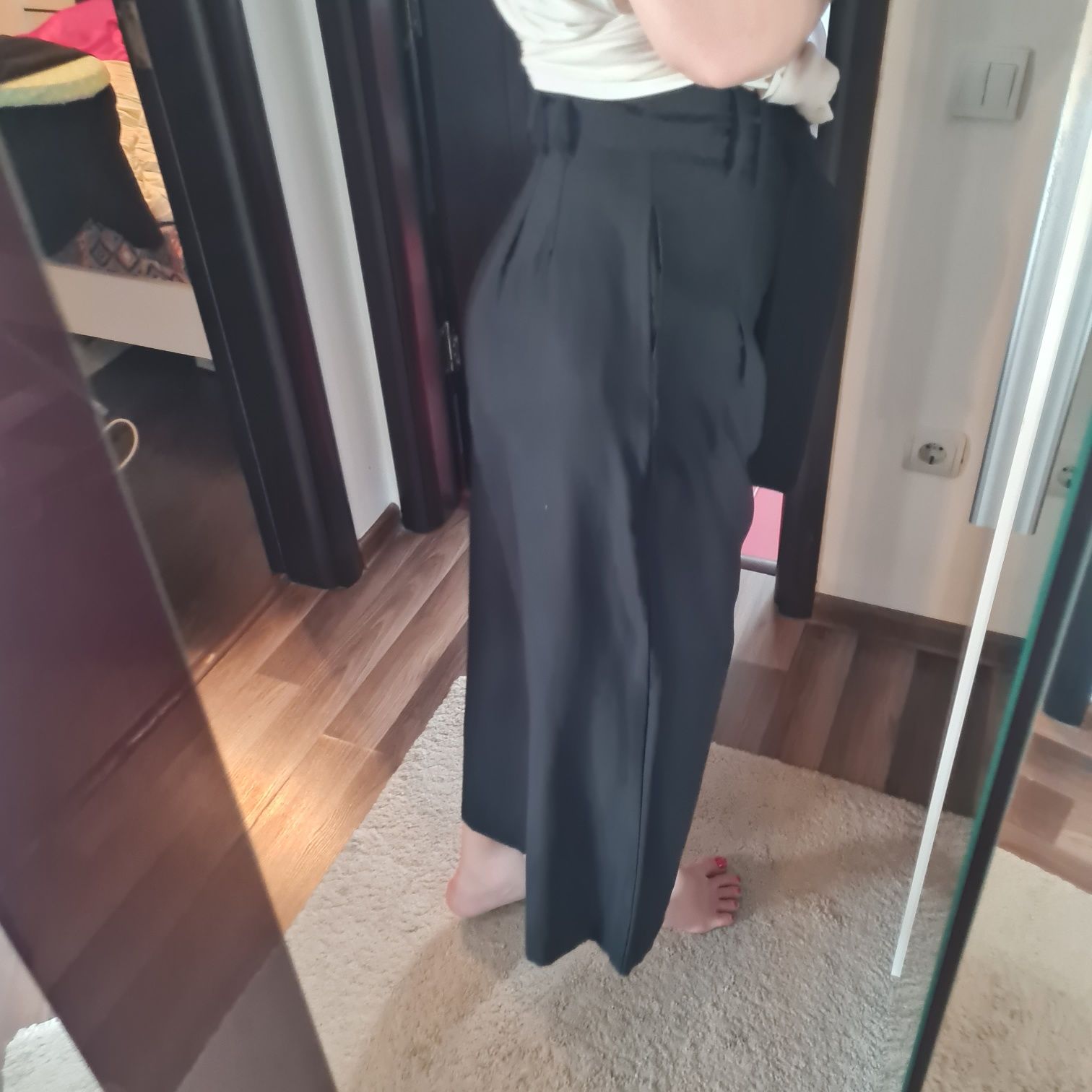 Pantaloni eleganti Zara cu talie inalta