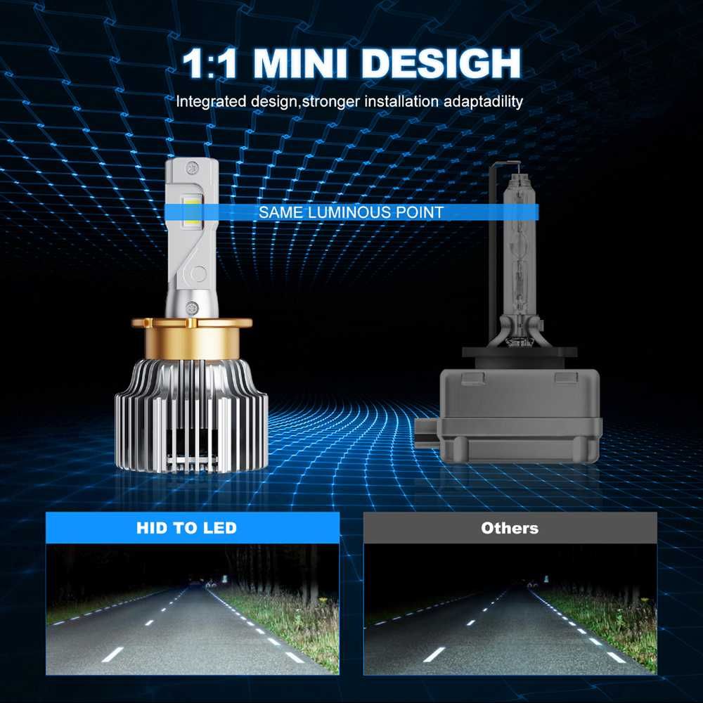 D2S/D2R LED xenon крушки, 70 W, 12000 LM, Canbus D-series, комплект