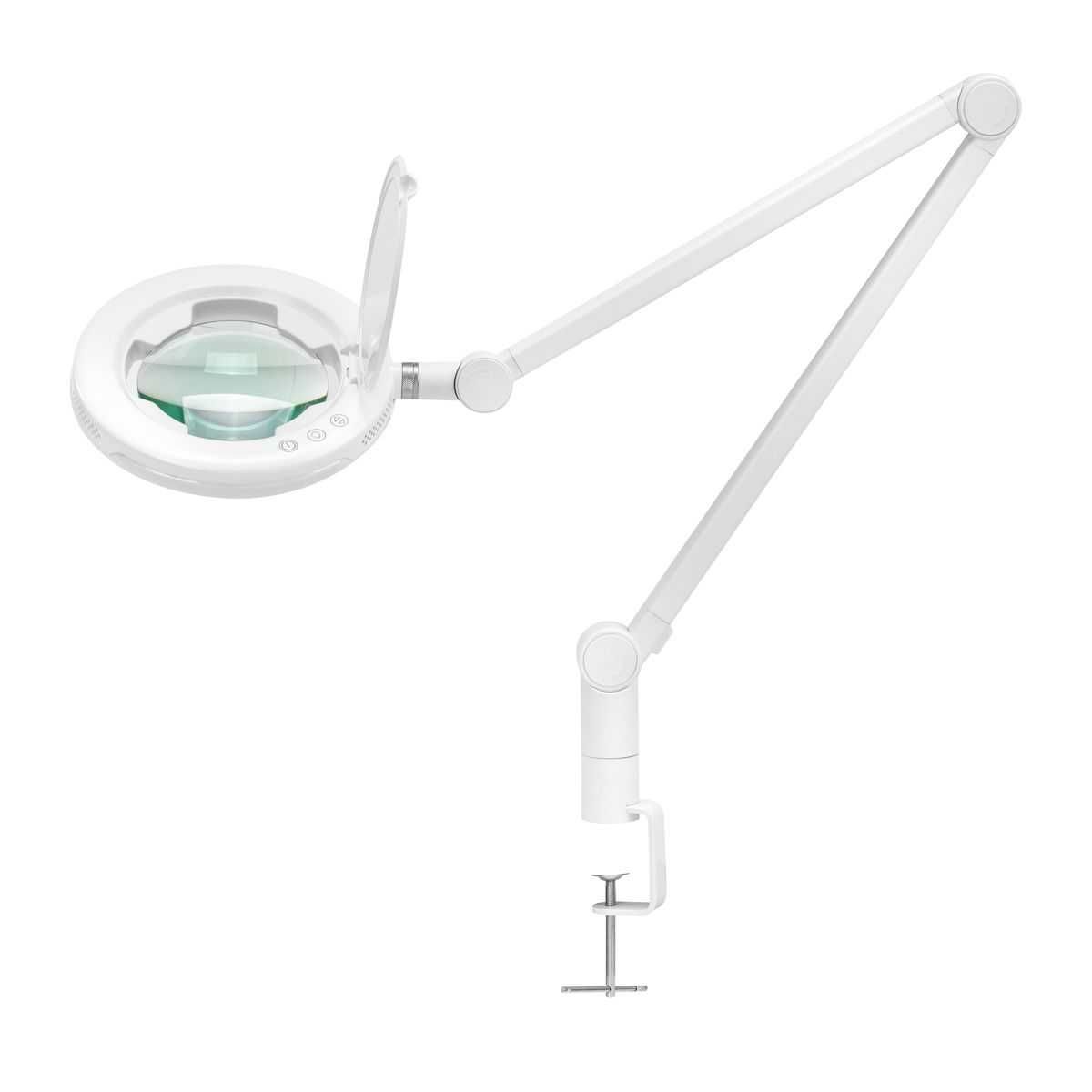 Лампа лупа LED Glow 8021/5" 5 диоптера - настолна бяла