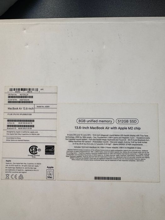 MacBook Air M2 8 512gb