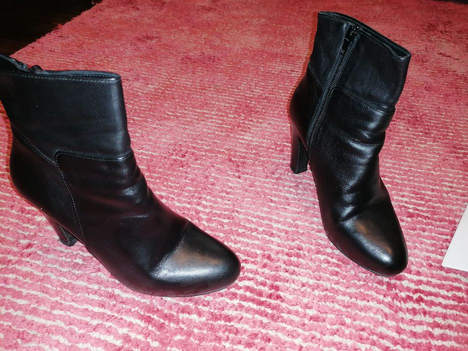 Pantofi negri cu toc pentru dama din piele marime 38 de la ninewest