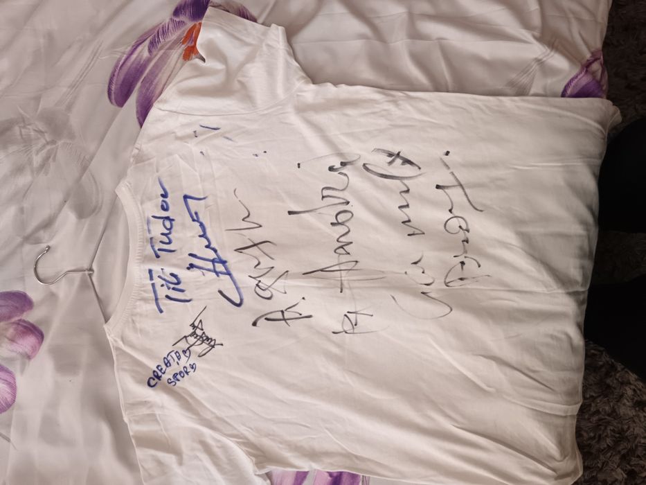 Tricou semnat de Titi Tudor(Prosop) Negociabil