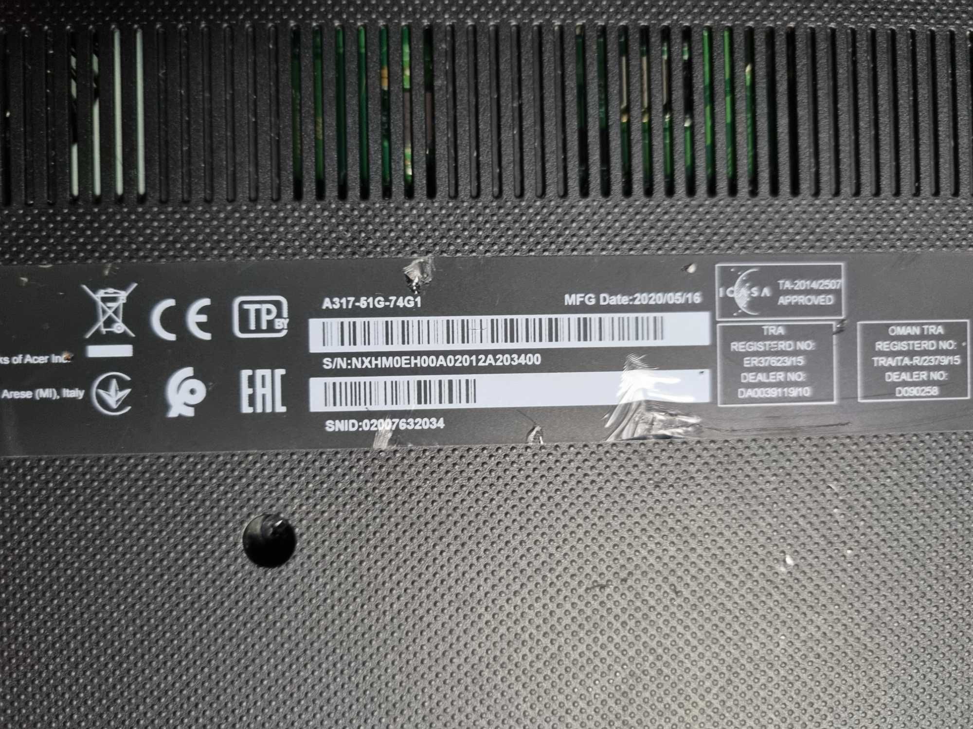 Acer Aspire 3 A317-51G cu i7-10510U, MX250, 20GB, SSD M.2 256+HDD 1TB