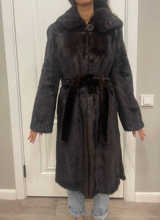 Шуба норка черный бриллиант
