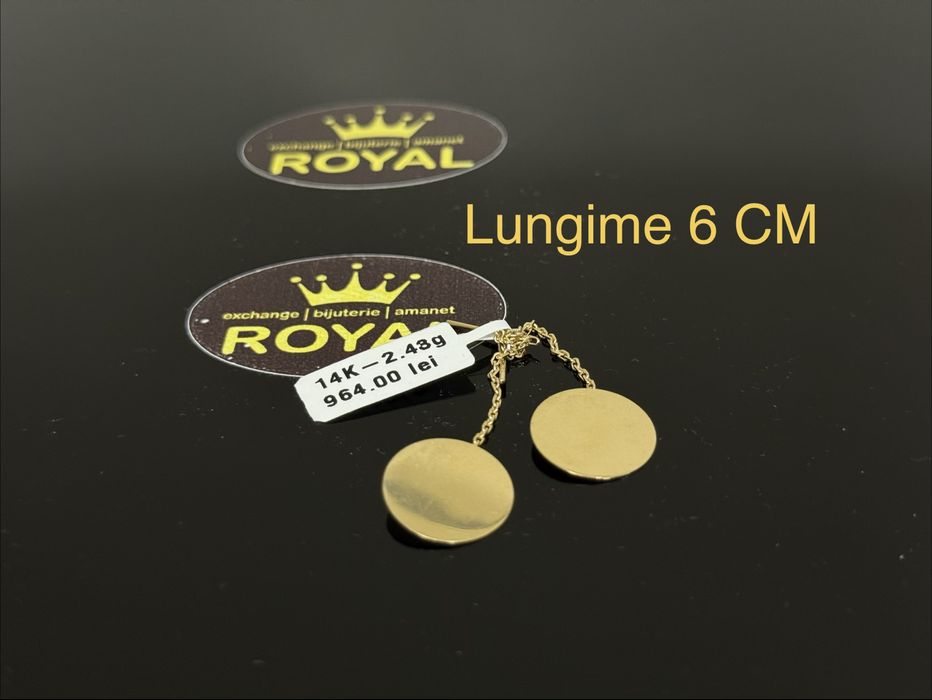 Bijuteria ROYAL : Cercei AUR 14K / 2.43 GR