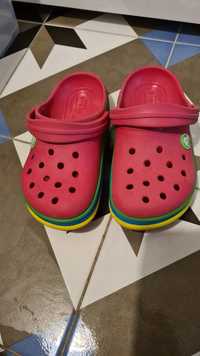 Papuci Crocs roz curcubeu C11