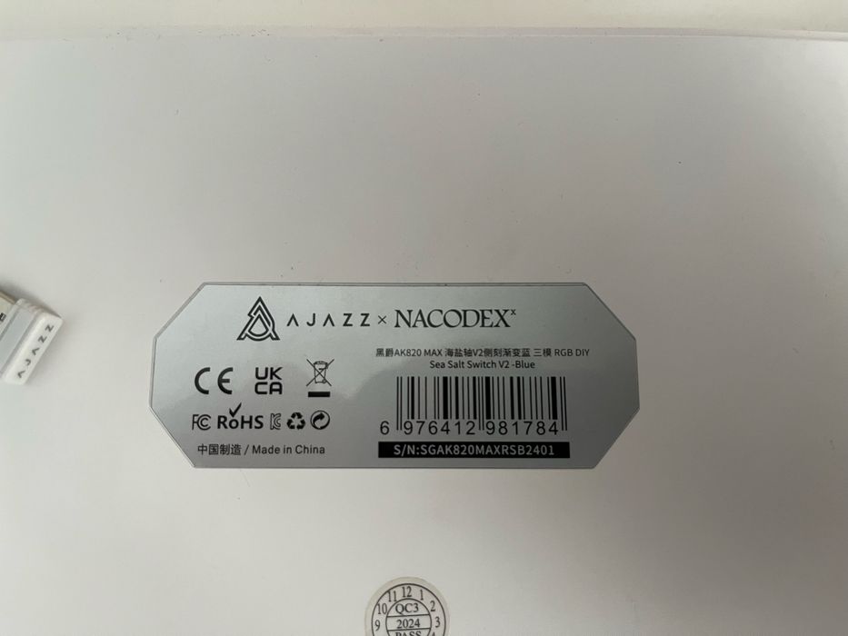 Клавиатура Ajazz AK820 Max голубой