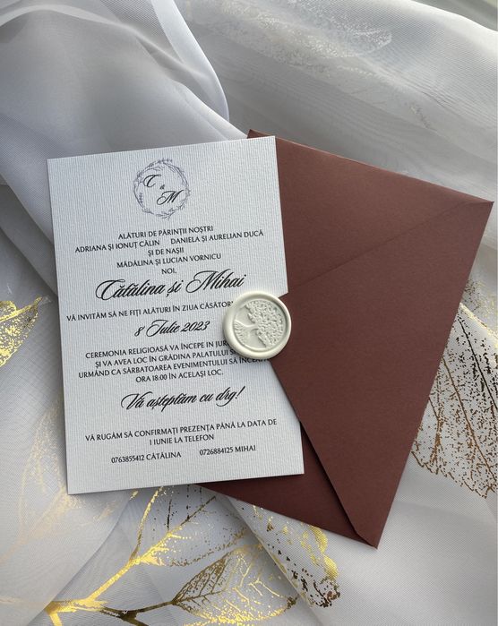 Invitații de nunta sau botez handmade