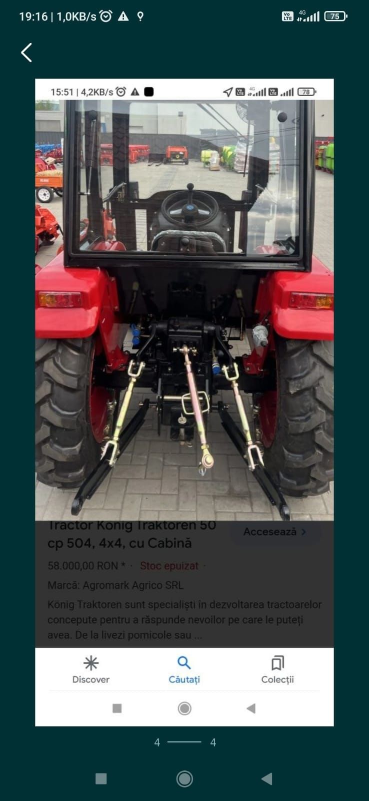 vând tractor 4x4