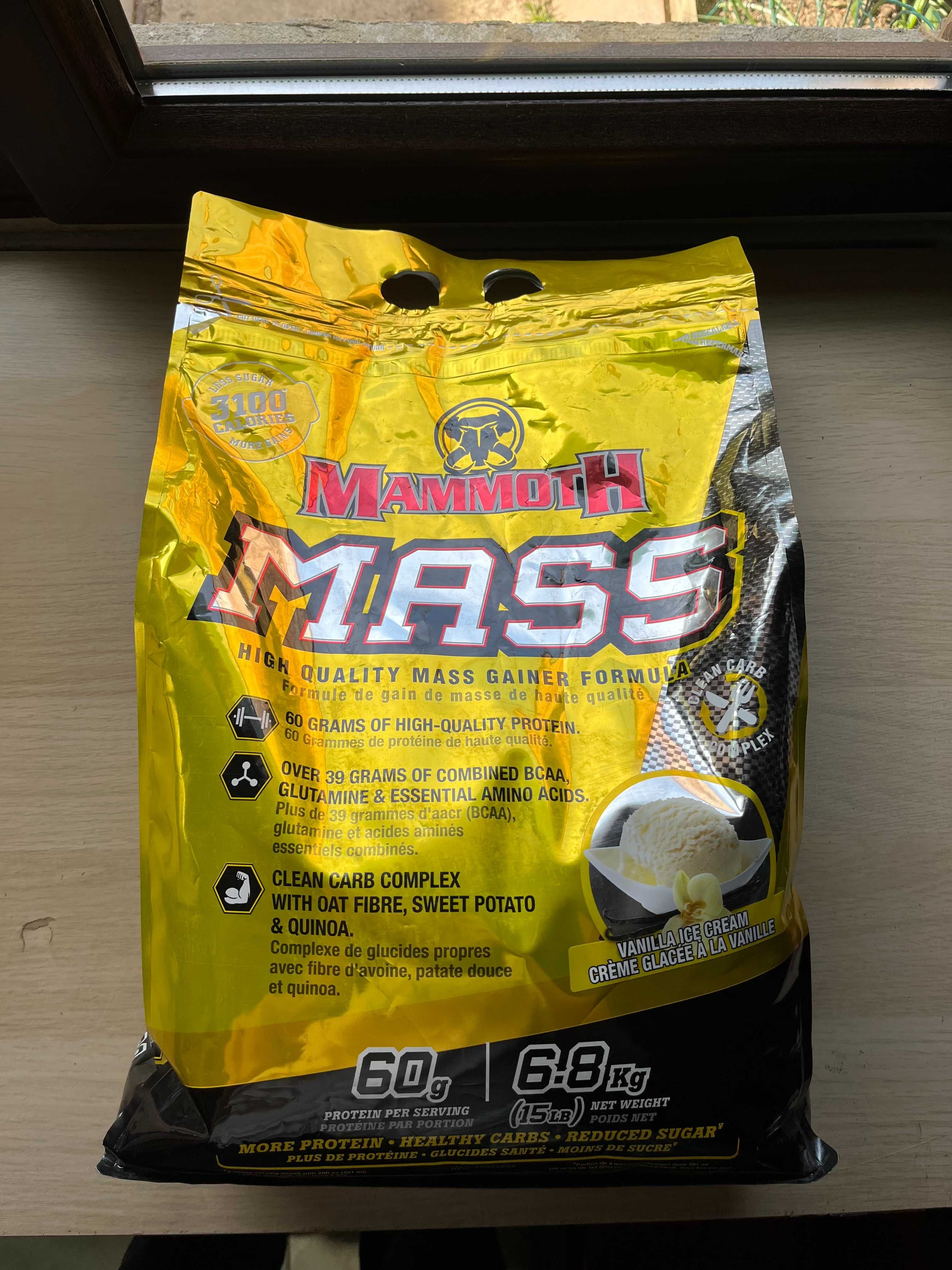 Proteine Mammoth Mass, aroma vanilie, 6.8 kg