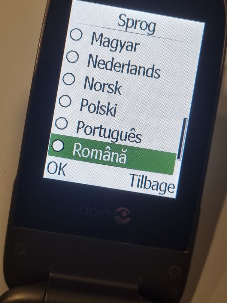 Telefon Doro ( Nokia) cu display mare impecabil. L. Româna