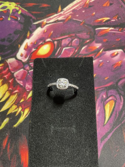 Inel de argint cu piatra diamant 0.5ct