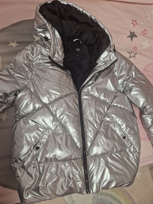 Зимно яке в сребристо