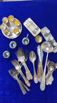 Самовары, подстаканники, серебро, ножи, вилки, ложки, посуда, хрусталь