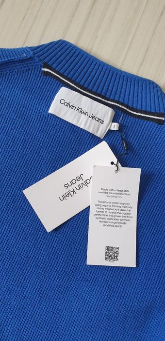 Calvin Klein Cotton / Knit / S НОВО! ОРИГИНАЛ! Мъжки Памучен Пуловер!