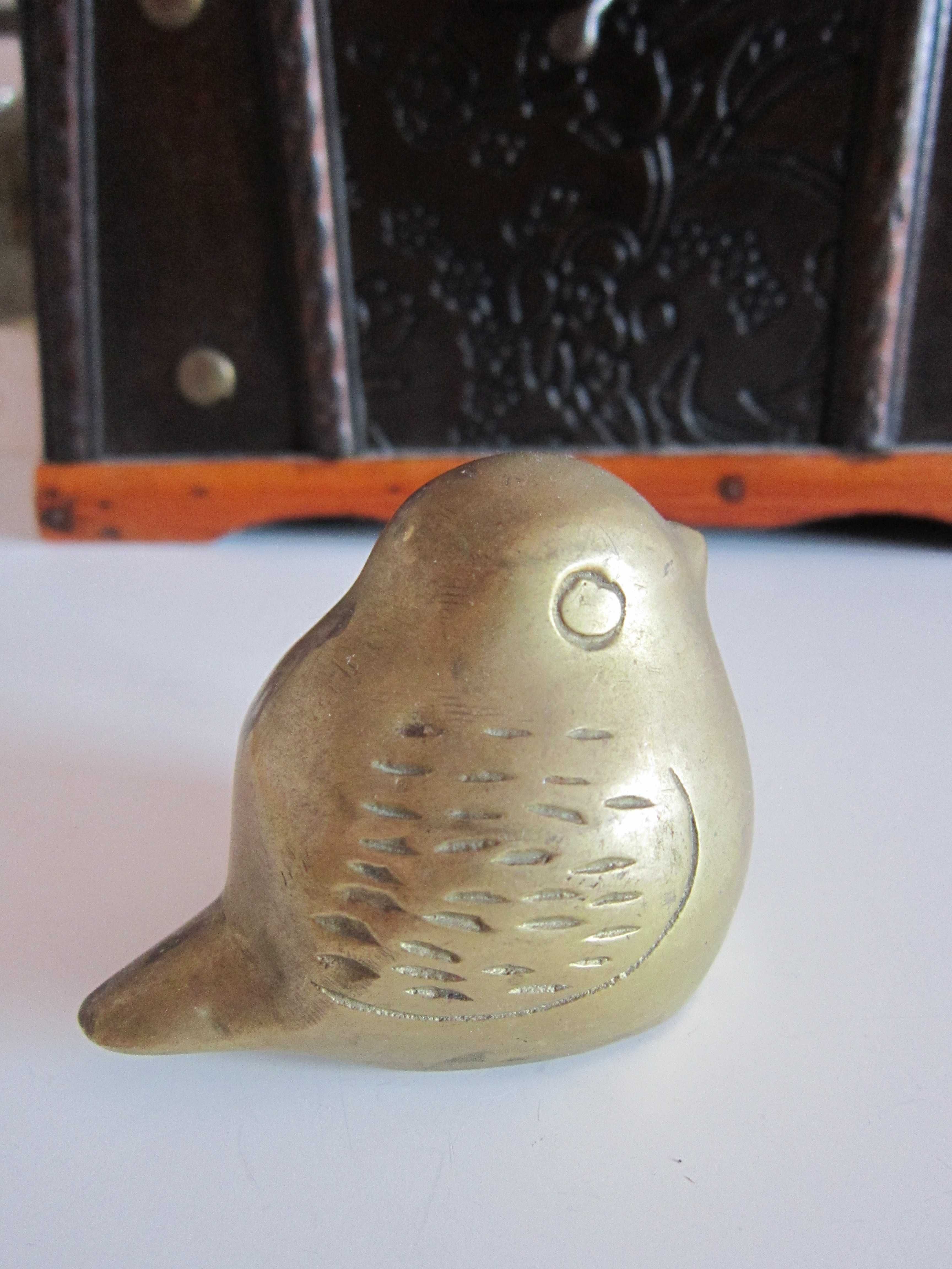 cadou rar miniatura Sparrow vrabie colectie,bronz masiv Germania '60