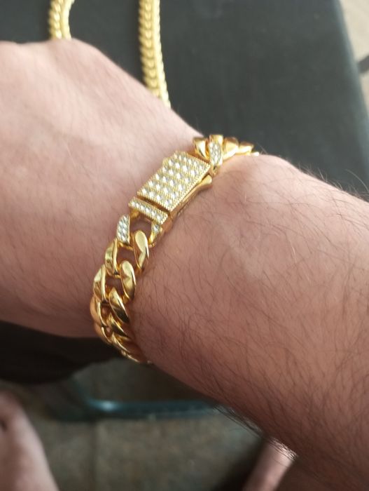 Seturi cuban placate cu aur de 14k modele unisex