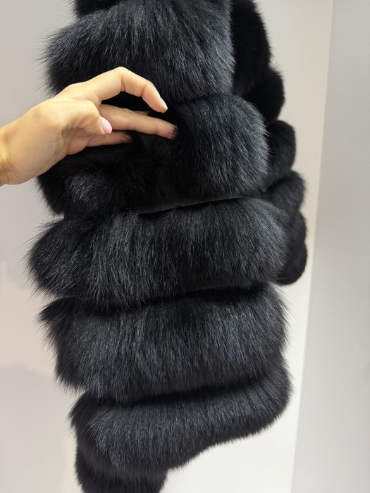 Haina de blana si piele naturala