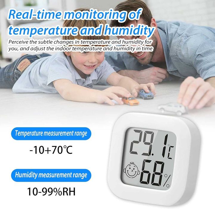Termometru digital cu higrometru pentru interior design modern 4.5 cm