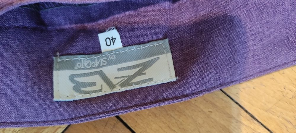 Дамски панталон цвят тъмно лилав