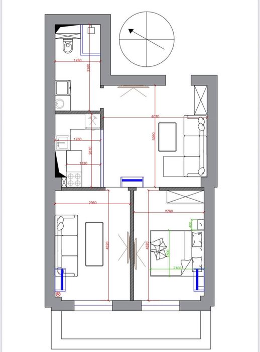 жк: Reyal House/ 2 ком