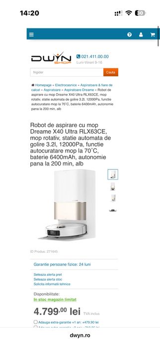 Aspirator robot dreame x40 ultra complete nou sigilat