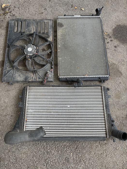 Дифузиор с перка + воден радиатор + интерколер радиатор