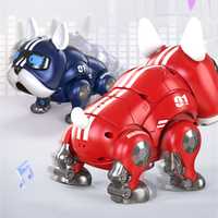 Танцующая собака-робот, игрушечная собака со звуком светодиодный свето