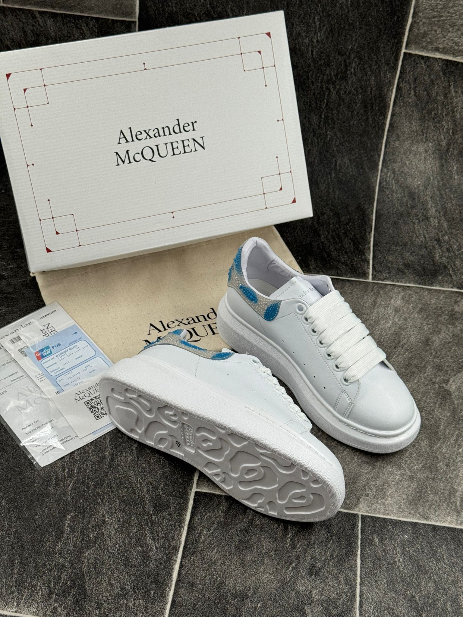 Adidasi Alexander White Glitter Multicolor