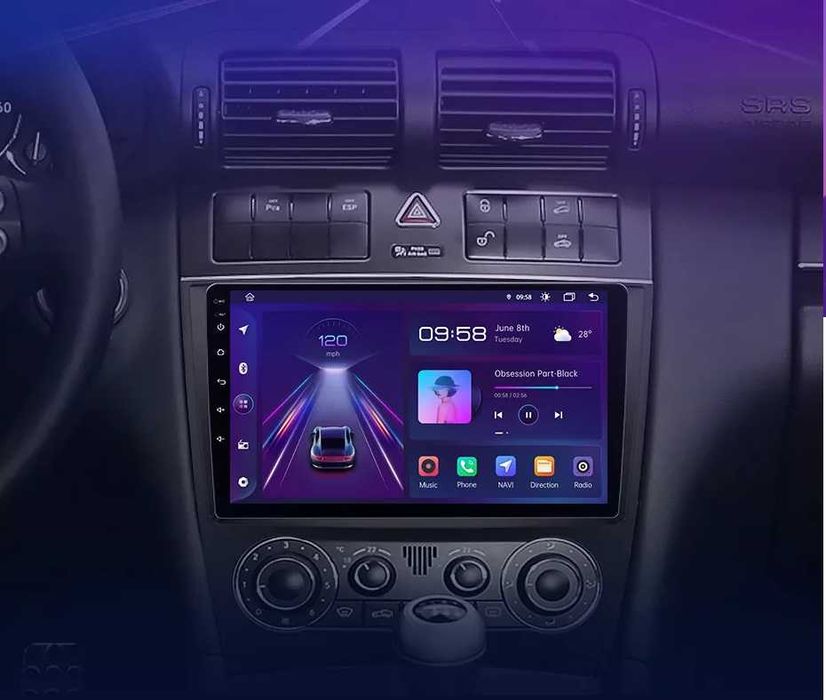 Navigatie Android Dedicata Mercedes C W203/CLK W209, 9Inch, Carplay