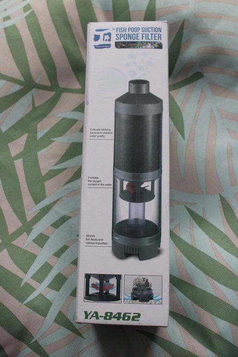 Филтър за аквариум, подходящ за рибки, водни костенурки, 26 см.
