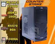 Ryzen 3 2200G 16Gb SSD RX570  Компьютер Игровой