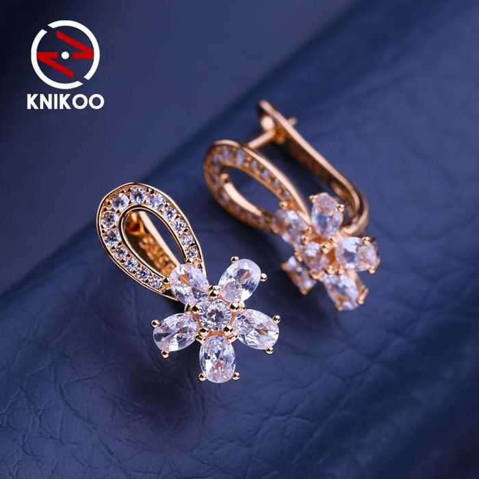 Серьги ювелирные позолоченные для женщин и девушек повседневной