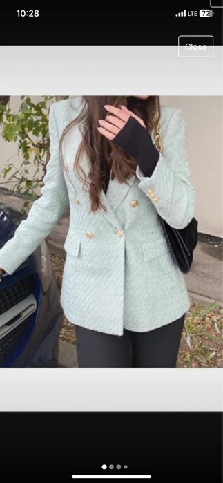 Sacou zara elegant verde/menta