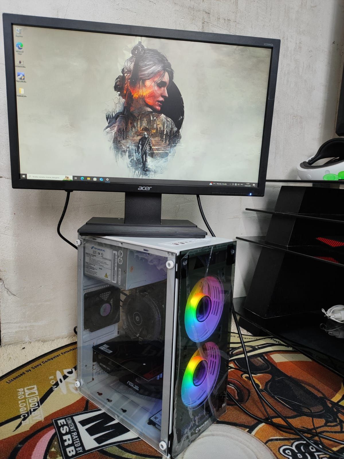 Игровой ПК +монитор в подарок/Intel i5/Gtx1050ti/12GB DDR/SSD/HDD 750