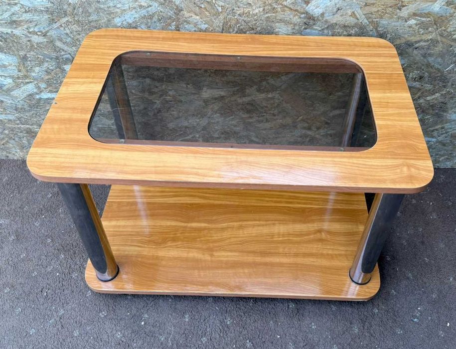 Masuta de cafea cu blat de sticla; Masuta cu blat 85x55 cm