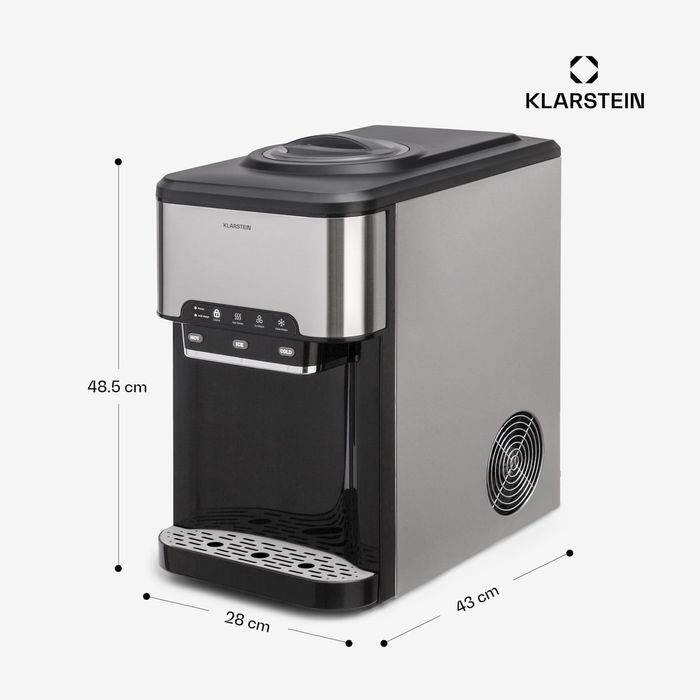 Ледогенератор Klarstein AQUEOUS с диспансер за топла и студена в-а 3в1